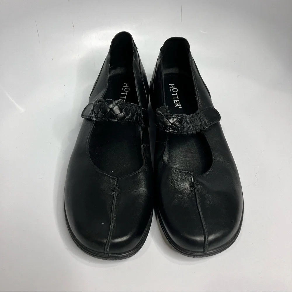 Hotter black Shake ll leather mary Jane shoes size‎ 11